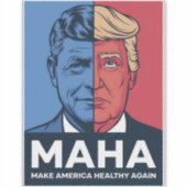 MAHA Maak Amerika weer gezond Trump 2024 Sticker (Voorkant)