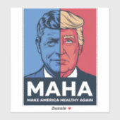 MAHA Maak Amerika weer gezond Trump 2024 Sticker (Vel)