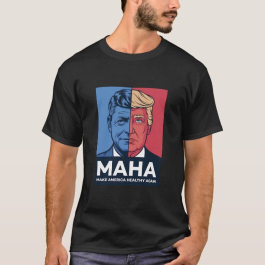 MAHA Maak Amerika weer gezond Trump 2024 T-shirt (Voorkant)