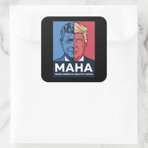 MAHA Maak Amerika Weer Gezond Trump 2024 Vierkante Sticker