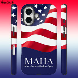 MAHA Maak Amerika weer gezond VS Vlag 🇺🇸 iPhone 16 Hoesje