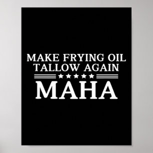 Maha maak frituurolie weer talg Stop met zaadoliën Poster
