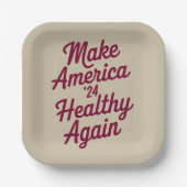 MAHA maakt Amerika weer gezond en patriottisch Papieren Bordje (Voorkant)