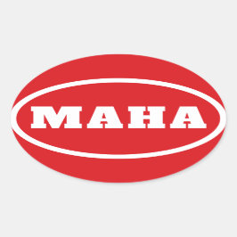 MAHA maakt Amerika weer gezond Ovale Sticker