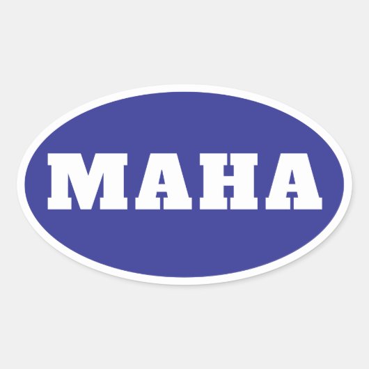 MAHA maakt Amerika weer gezond Ovale Sticker (Voorkant)