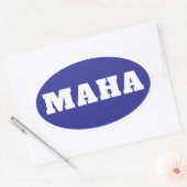 MAHA maakt Amerika weer gezond Ovale Sticker (Envelop)