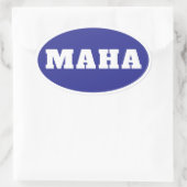 MAHA maakt Amerika weer gezond Ovale Sticker (Tas)