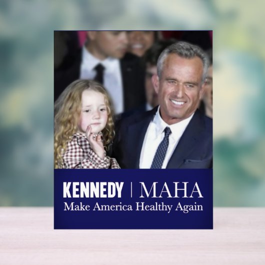 MAHA Make America Healthy Again Kennedy Kind 🇺🇸 Acryl Bord (Neutraal)