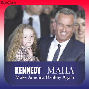MAHA Make America Healthy Again Kennedy Kind 🇺🇸 Vierkante Sticker