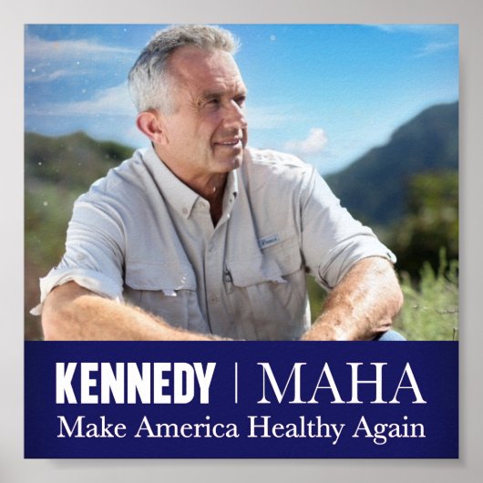 MAHA Make America Healthy Again Kennedy RFK jr🇺🇸 Poster (Voorkant)