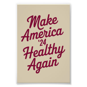 MAHA Make America Healthy Again Patriottisch Foto Afdruk