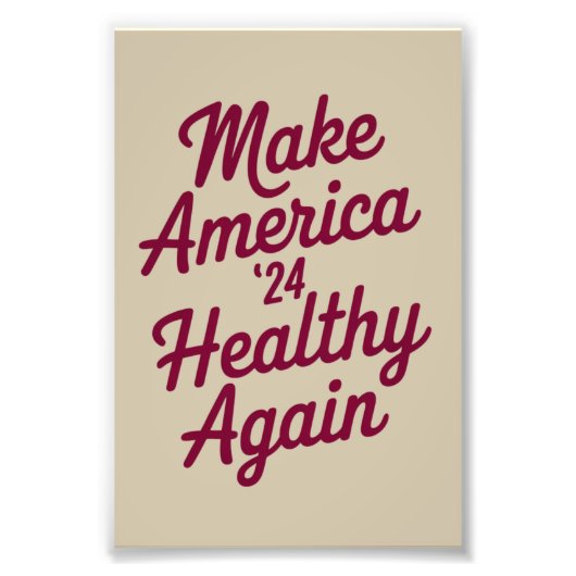 MAHA Make America Healthy Again Patriottisch Foto Afdruk (Voorkant)