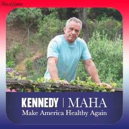 MAHA Make America Healthy Again RFK jr. Kennedy Vierkante Sticker