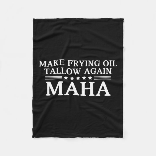 Maha Make Frying Oil Tallow opnieuw stoppen met za Fleece Deken (Voorkant)