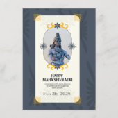 Maha Shivaratri Gebed Kaart 2025 (Voorkant)