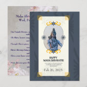 Maha Shivaratri Gebed Kaart 2025 (Voorkant / Achterkant)