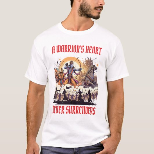 Mahabharata Warriors Mannen Wit T-shirt (Voorkant)