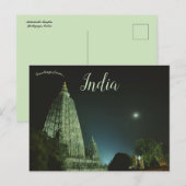 Mahabodhi Temple Bodhgaya India Briefkaart (Voorkant / Achterkant)