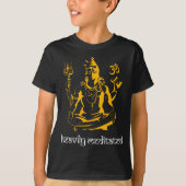 Mahadev zit zwaar gemediteerd hindoeïst t-shirt (Voorkant)