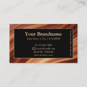 Mahaghoni houten stijl Lijst Logo Sjabloon Visitekaartje (Achterkant)