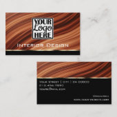 Mahaghoni Textuur Houten planken Houten Korrel Log Visitekaartje (Voorkant / Achterkant)