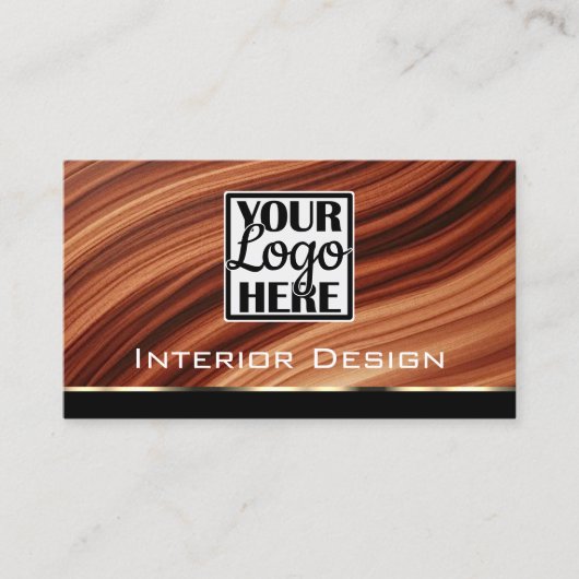 Mahaghoni Textuur Houten planken Houten Korrel Log Visitekaartje (Voorkant)