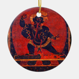 Mahakala, 12e eeuw keramisch ornament