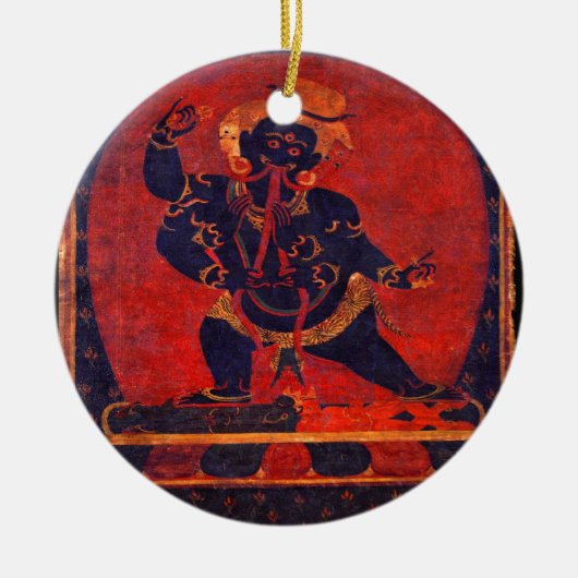 Mahakala, 12e eeuw keramisch ornament (Voorkant)