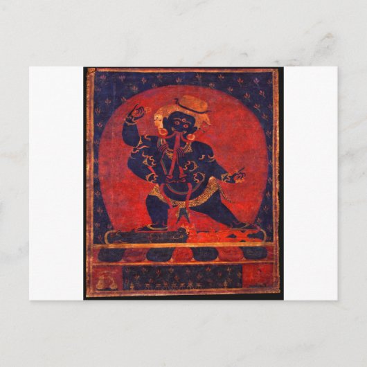 Mahakala, 12th century briefkaart (Voorkant)