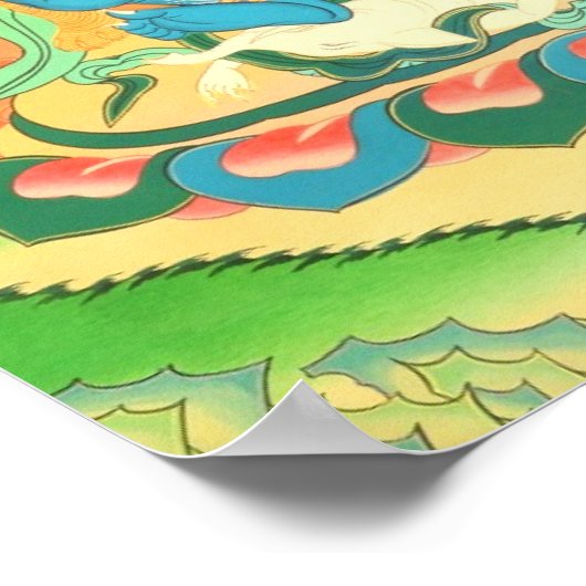 Mahakala met zes armen poster (Hoek)