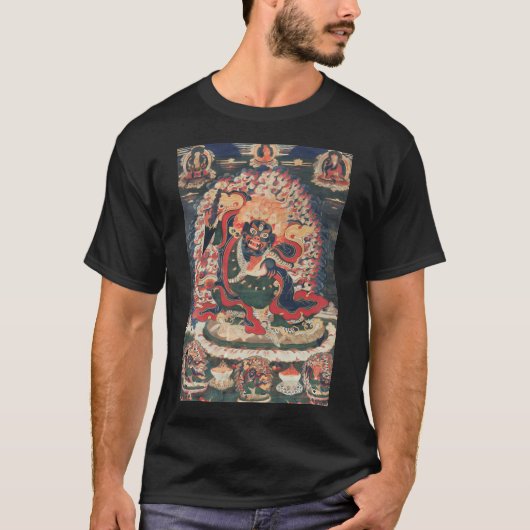 Mahakala Tibetaans schilderij 18e T-shirt (Voorkant)