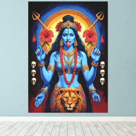 Mahakali Canvas Afdruk (Insitu (Houten vloer))