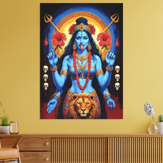 Mahakali Canvas Afdruk (Insitu (Woonkamer))
