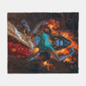 Mahakali – The Living Fire Fleece Deken (Voorkant (Horizontaal))