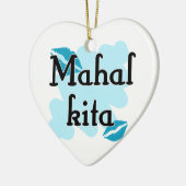 Mahal Kita - Filippijnse ik hou van je Keramisch Ornament (Links)