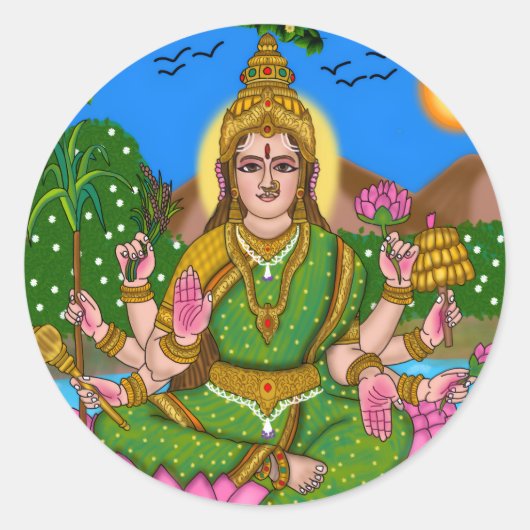 Mahalakshmi Stickers (Voorkant)