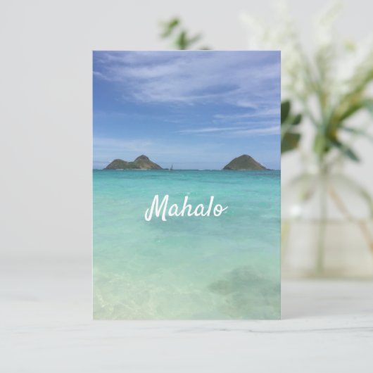 Mahalo bedankkaart (Staand voorkant)