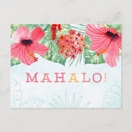 Mahalo bedankkaart, Mahalo kaart