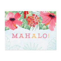 Mahalo bedankkaart, Mahalo kaart