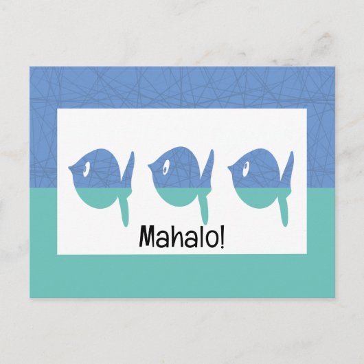 Mahalo bedankt briefkaart (Voorkant)