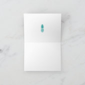 Mahalo blauwgroen turquoise tropisch anananas scri bedankkaart (Binnen)