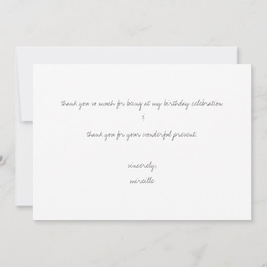 mahalo | bloem | tropisch | BLAUWGROEN | Dank u we Bedankkaart (Achterkant)