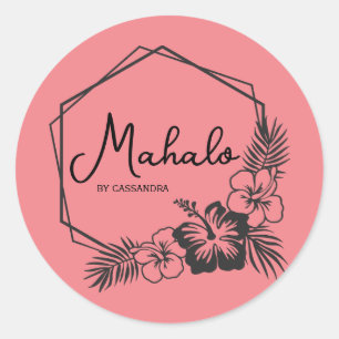 Mahalo dank u aanpasbare Hawaiiaanse sticker