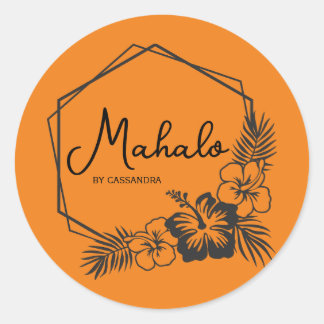 Mahalo dank u aanpasbare Hawaiiaanse sticker