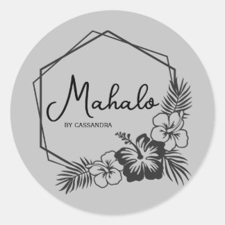 Mahalo dank u aanpasbare Hawaiiaanse sticker