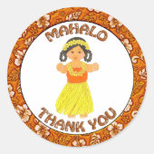 Mahalo Dank u Hawaïaanse Stickers (Voorkant)