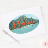 Mahalo Diamond Head Ovale Sticker (Envelop)