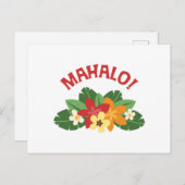 Mahalo Flowers Briefkaart (Voorkant / Achterkant)