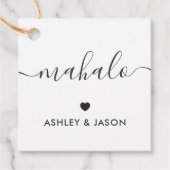 Mahalo Gift Label, bruiloft Dank je Labels, Kraft Bedankjes Labels (Voorkant)