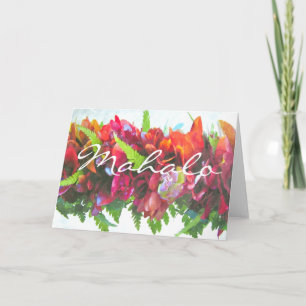 Mahalo Haku Lei Bedankkaart